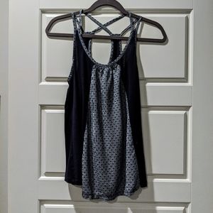 CAbi Cross Strap Back Navy Tank, #5202